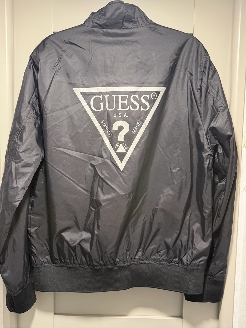 GUESS black  Logo Windbreaker Jacket